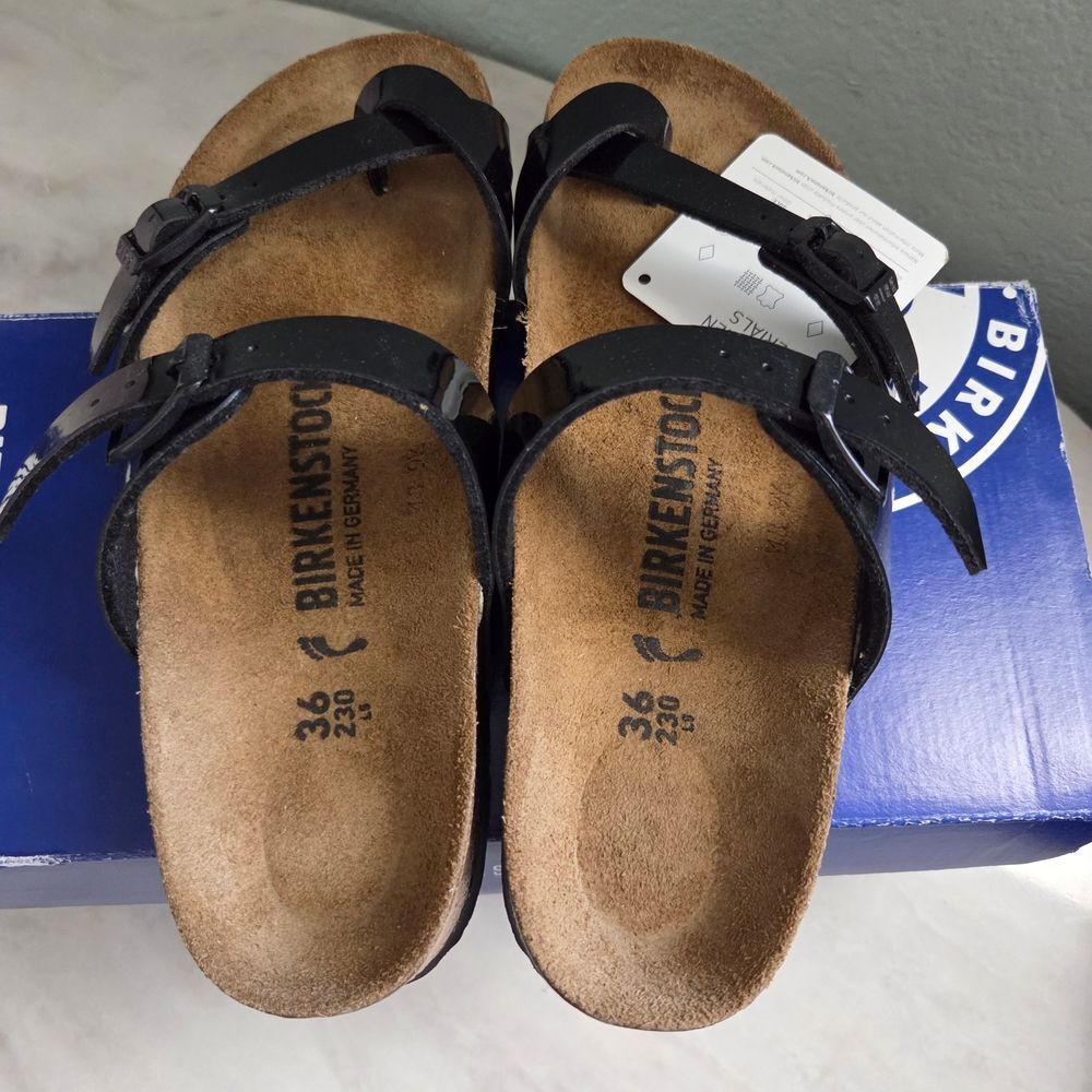 Birkenstock Mayari Patent Black Sandals Women's US 5 /EU 36 - Picture 4 of 6
